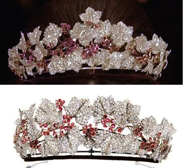 Risultati immagini per danish ruby parure tiara before and after